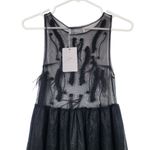 SoAllure Black Dress Tulle Sleeveless Semi Sheer Size 38 IT Size XS US NWT Maxi Photo 5