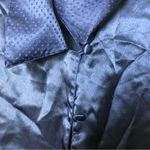 Victoria's Secret Victoria’s Secret Gold Label vintage Satin Button Down Pajama Top Navy Blue Photo 2