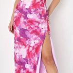 Lulus  Positively Serene Magenta Floral Cowl Neck Tie-Strap
Maxi Dress Size M Photo 0
