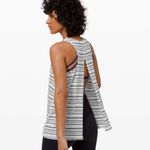 Lululemon  All Tied Up Tank Top black and white striped Photo 1