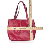 Coach  C4063 Leather Horse Carriage Tote Bag Burgundy/Maroon Charm Photo 4