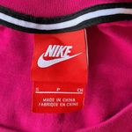 Nike  "Just Do It" Bright Pink Cotton Jersey Tee Shirt Top Black Trim ~ Ladies SM Photo 2