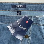 CHAPS Denim NWT Size 24W Medium Blue Wash A-Line Button Front Skirt Photo 3