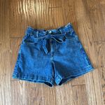 J.crew high rise paperbag jean shorts size 27 Blue Photo 3