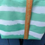 Clinique  Green and White Striped Tote Photo 7