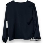 CALLIGRAPHIE womens size XS womens black pullover blouse rhinestones longsleeve Photo 9