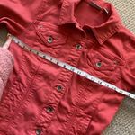 Chico's Chico’s Platinum Utility Jacket Button Down Size 0 Orange Salmon Cotton VEUC Photo 5