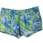 Lilly Pulitzer Walsh Shorts Biggest Fan Green Blue Seahorses Coral Size 2 Photo 0
