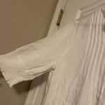 NYDJ NWT  Short Sleeve Pleated Peasant Blouse in Optic White Sz Small Boho Basic Photo 2