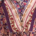 New In Boutique Mauve & Violet Boho Border Print Midi Dress Small NWT Pink Photo 5