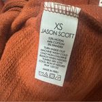 Jason Scott Red Sand Cropped Long Sleeve Sweatshirt Crew Neck Peru Womens XS Orange Photo 8