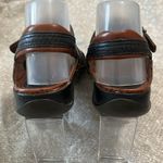 Ariat Black Brown Woven Leather Small Wedge Buckle Strap Sandal Size 8 Photo 3