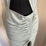 Babyboo 31. Cross Over Halter Cut-Out Dress in Sage Green Maxi Dress Size L Photo 7