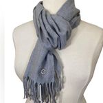 Calvin Klein Minimalist gray fringe acrylic scarf Photo 0