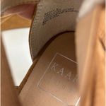 Kaari Blue  Megan Open Toe Wedge Strappy Slip on Sandal Brown zip back 8W Photo 6