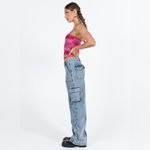 Princess Polly  Vandana Cargo Jeans Mid Wash Denim Photo 2