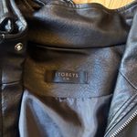Storets  Black Faux Leather Bomber Jacket Photo 1