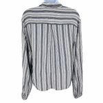 American Eagle White Striped Button Down Shirt S Photo 1