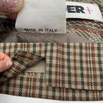 Jil Sander  Check Plaid Pencil Skirt Brown High Waisted Wool Vintage Photo 5