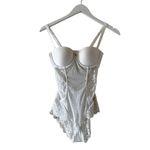 LE MYSTERE White Bridal Sophia Lace Bodysuit Size 32B #2397 White Photo 1