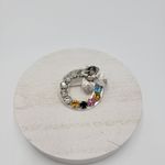 Sterling Silver Multi Color Rhinestone Wreath Brooch Pin Set Mother’s Day Gift‎ Photo 10
