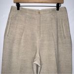 Liz Claiborne Beige Linen and Cotton Womens Slacks with Pockets Sport Pants Business Casual Photo 1