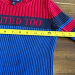Limited Too Vintage Y2K 90’s  Logo Sweater Stripe Knit Ribbed Academia Red Blue S Photo 3