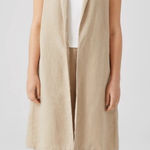 Eileen Fisher  Linen Blend Long Vest Photo 0