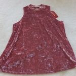 Arizona Jeans  Mauve Velvet Mock Neck Swing Sleeveless Top NWT Photo 1