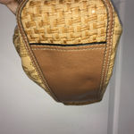 Fossil Vtg Tapestry & Leather Carpet Satchel Shoulder Bag Purse EUC Photo 2