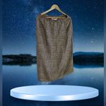 Melrose and Market Melrose Floral Collectible Maxi Skirt 100% Silk stamp Two Buttons Vintage brown Photo 2