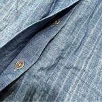 Cloth & Stone  Cotton Sleevless Collared shirt dress blue white size medium Photo 3