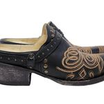 Corral Leather Embroidered Brown Pointed Toe Cowgirl Mules Western Size 7 M Photo 2
