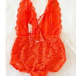 We are HAH | NWT Comin' in HAHt Lace Bodysuit Burnt Orange | Sz XS Photo 4