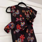 Ulla Johnson Candace Asymmetrical Ruffled Cocktail Dress Floral Lune Size 12 Photo 10
