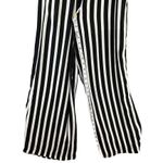 New York Co Jumpsuit Womens XS Black White Striped Off Shoulder Wide Leg Modern Photo 7