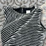 Nicole Miller  Ruffle Sheath Dress Gray Black Large Photo 1