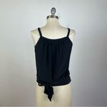 Ramy Brook  Black Surplice Tie Tank Top Photo 5