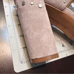 Sam Edelman Sandals Women's 10.5 Gray Suede Studded Gladiator Heels Boho Shoes Photo 12