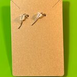 Red Paisley, Cow Print, Teardrop Dangle Pierced Earrings Photo 1