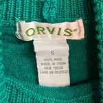 Orvis  green turtle neck 100% wool sweater small 731 Photo 5