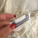 Scott McClintock Vintage lace ivory wedding dress organza silk crochet detail, S Photo 4