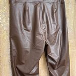Aerie OFFLINE Chocolate Brown Faux Leather Real Luxe Leggings Large NWT Photo 6