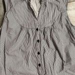 Harvé Benard Harve Benard Top Size Medium Striped Button Up Sleeveless Collared Woman’s W Tie Photo 1