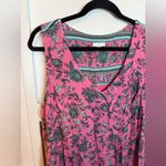 J. Jill Bohemian Pink Floral Maxi Dress Size XL Photo 4