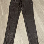 Hue  Dark Brown Faux Leather Leggings Photo 0