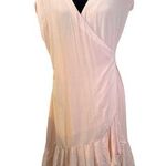 H&M Pale Pink Flowy Boho Peasant Wrap Dress Size 10 Photo 0