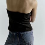 ZARA NWT  BLACK Corset Top with Asymmetrical Zipper 
Detailings Size S Photo 2