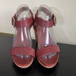 Calvin Klein Nikole Leather Wedge Sandals Photo 9