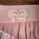 Kate Spade Silk Metallic A-Line Midi Skirt Soft Pink Chiffon Silver Metallic Photo 7